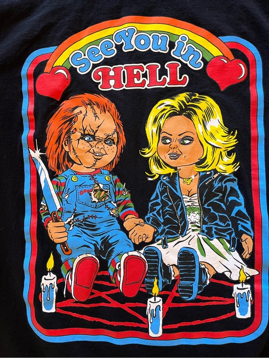 Ripple Junction Other - See You In Hell Graphic Tee with Chucky and Bride Artwork